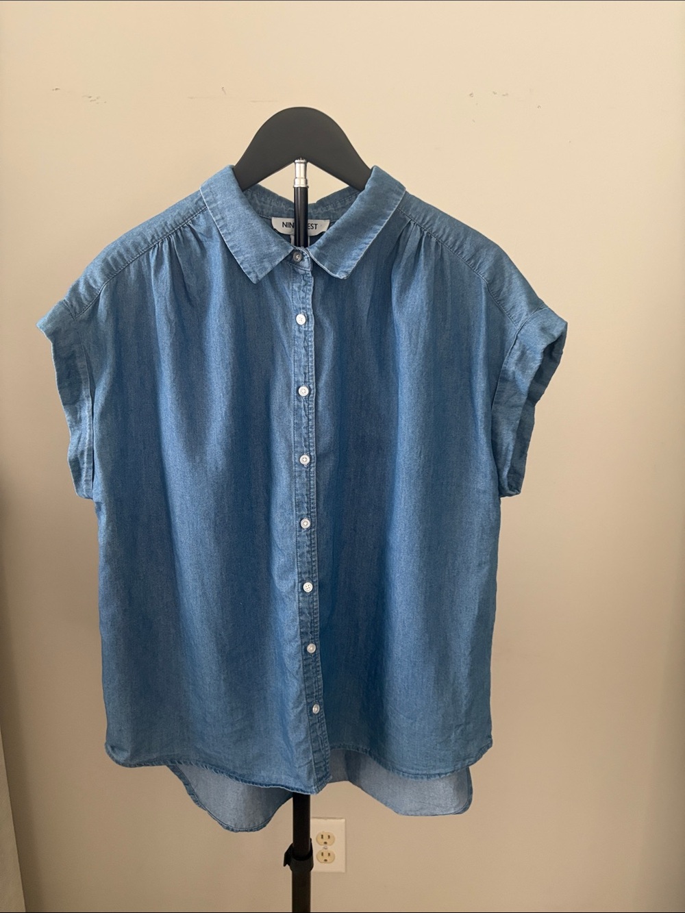 Nine West Denim Button-Front Shirt